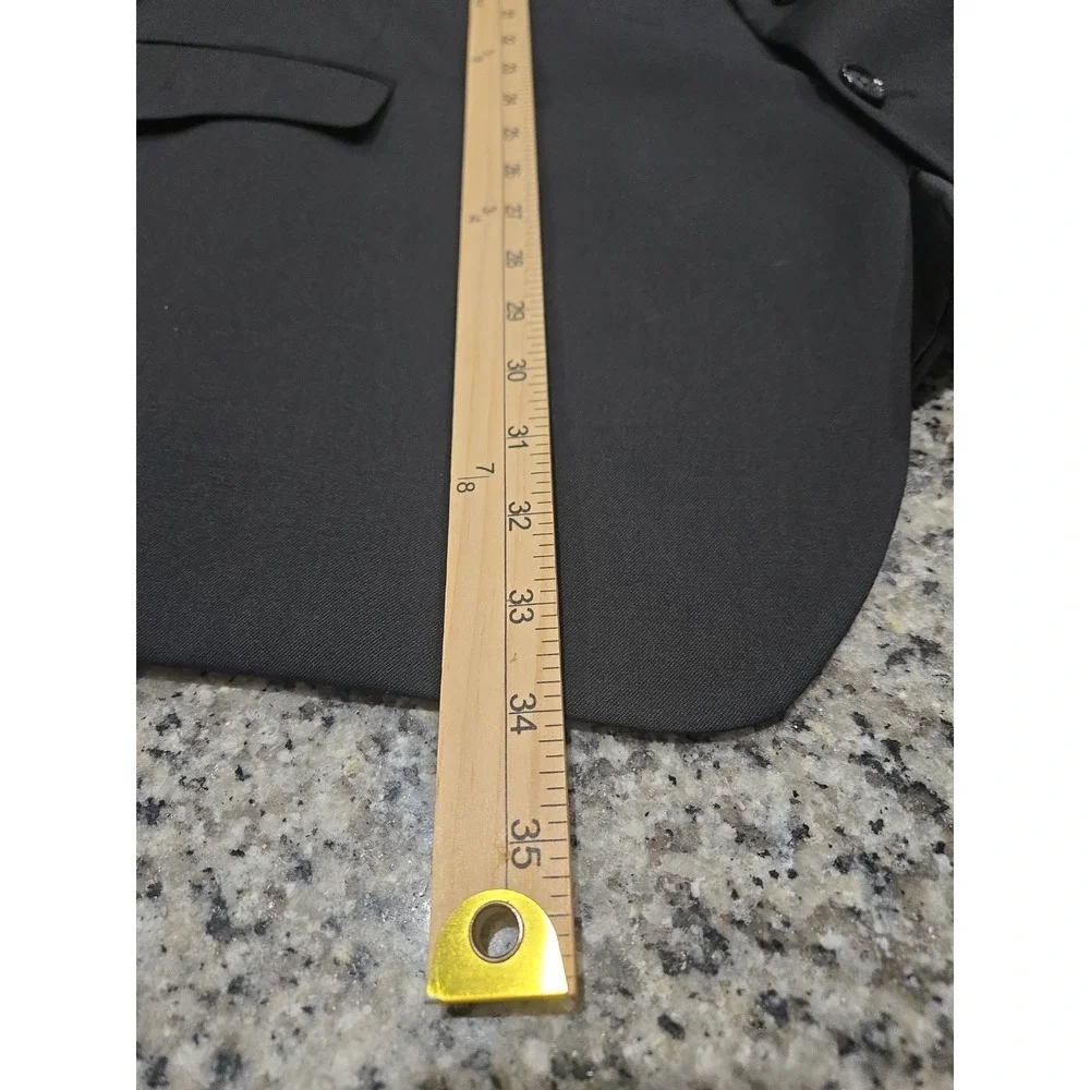 Stafford Big & Tall 54B Regular Black Wool Blend Blazer Jacket Travel Stretch